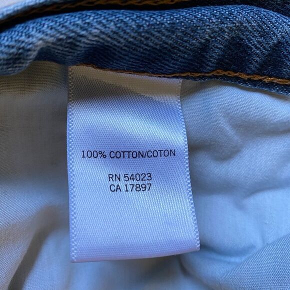 Banana Republic Men's Relaxed Fit Jeans Size 36x30 Blue Faded Light Distress - Picture 15 of 16